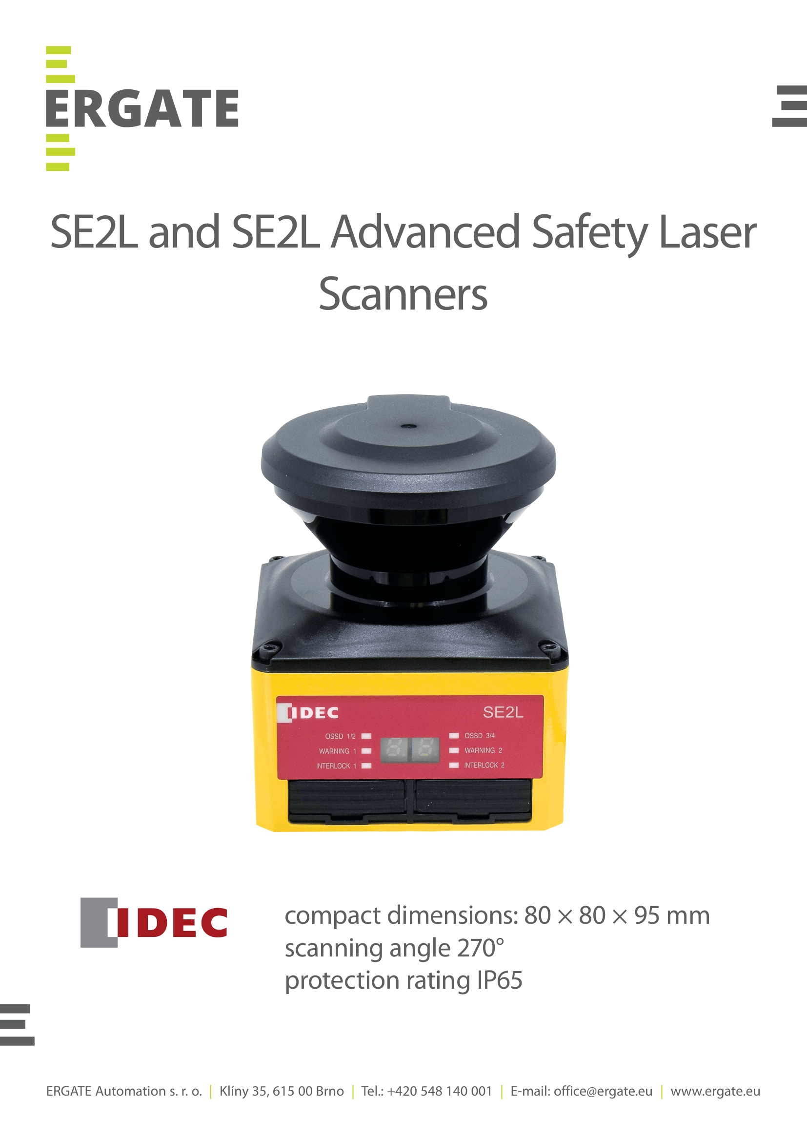 SE2L and SE2L Advanced Safety Laser Scanners
